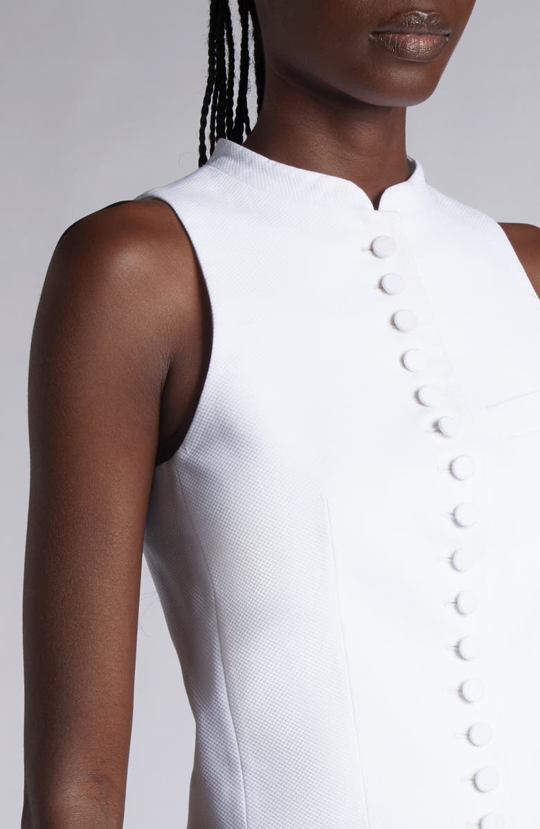 TOM FORD Cotton Piqué Fitted Vest, Alternate, color, White