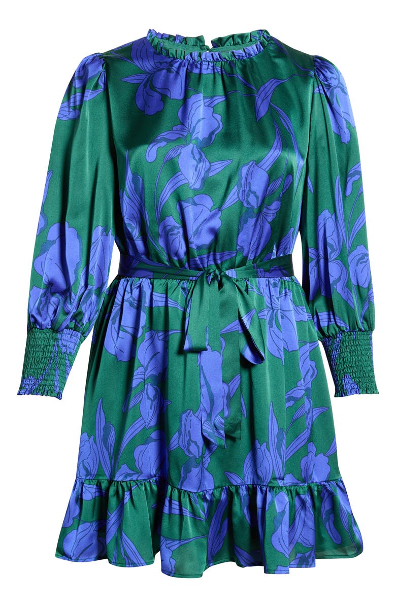 SUGARLIPS Busbee Floral Sevilla Satin Long Sleeve Dress, Alternate, color,