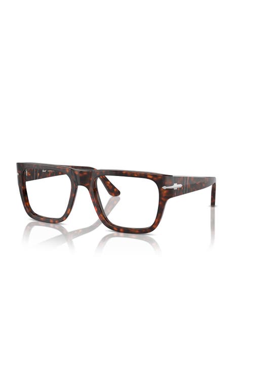 Persol 53mm Square Optical Glasses In Brown
