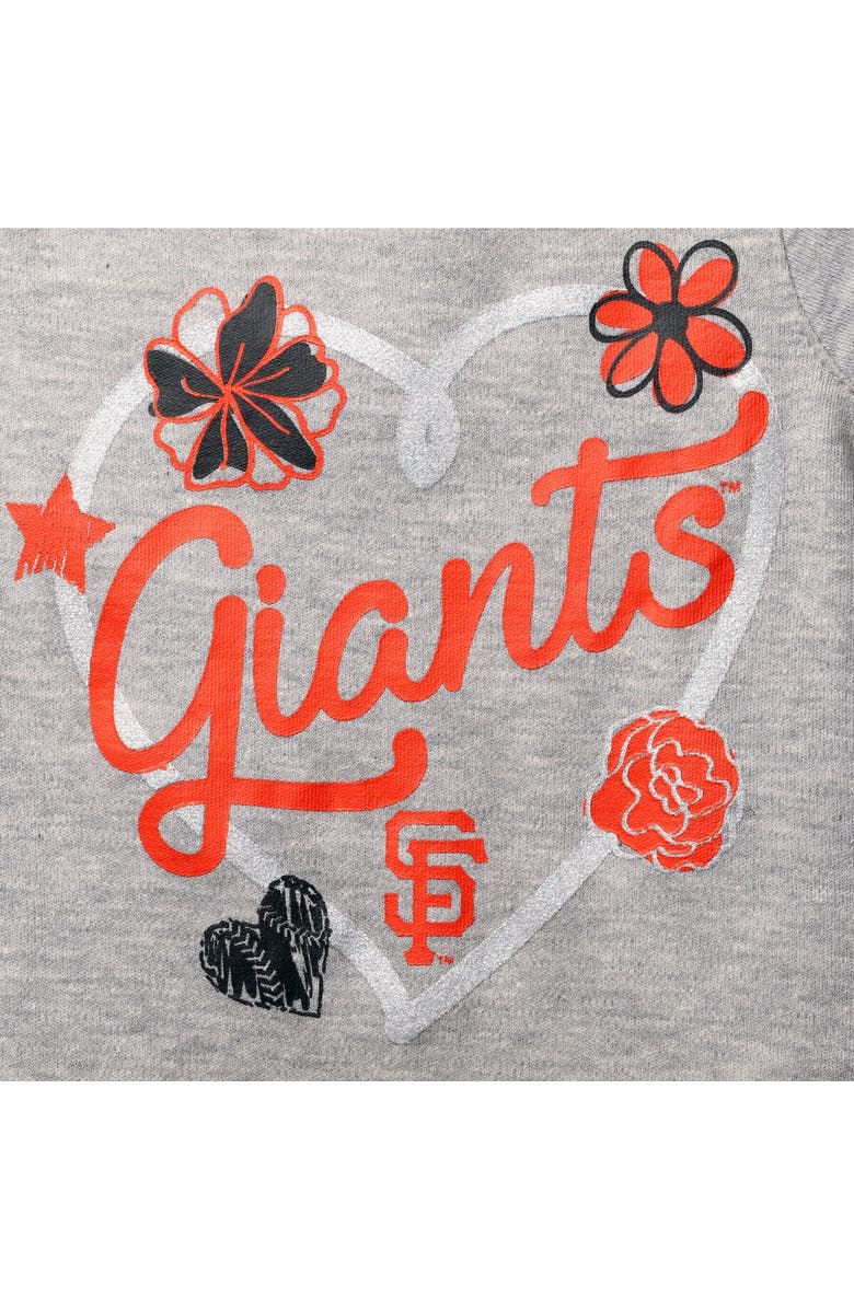 Outerstuff Girls Newborn & Infant Black/Orange/Heathered Gray San Francisco Giants 3-Pack Batter Up Bodysuit Set, Alternate, color, Black