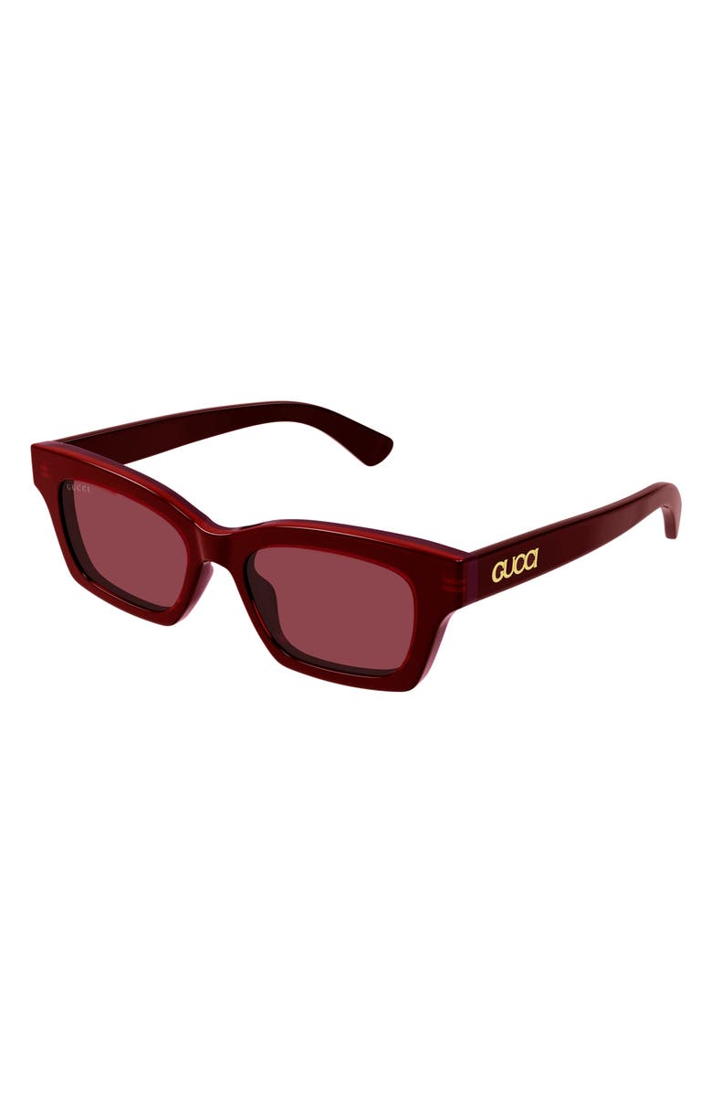 Gucci 51mm Cat Eye Sunglasses, Alternate, color, Red