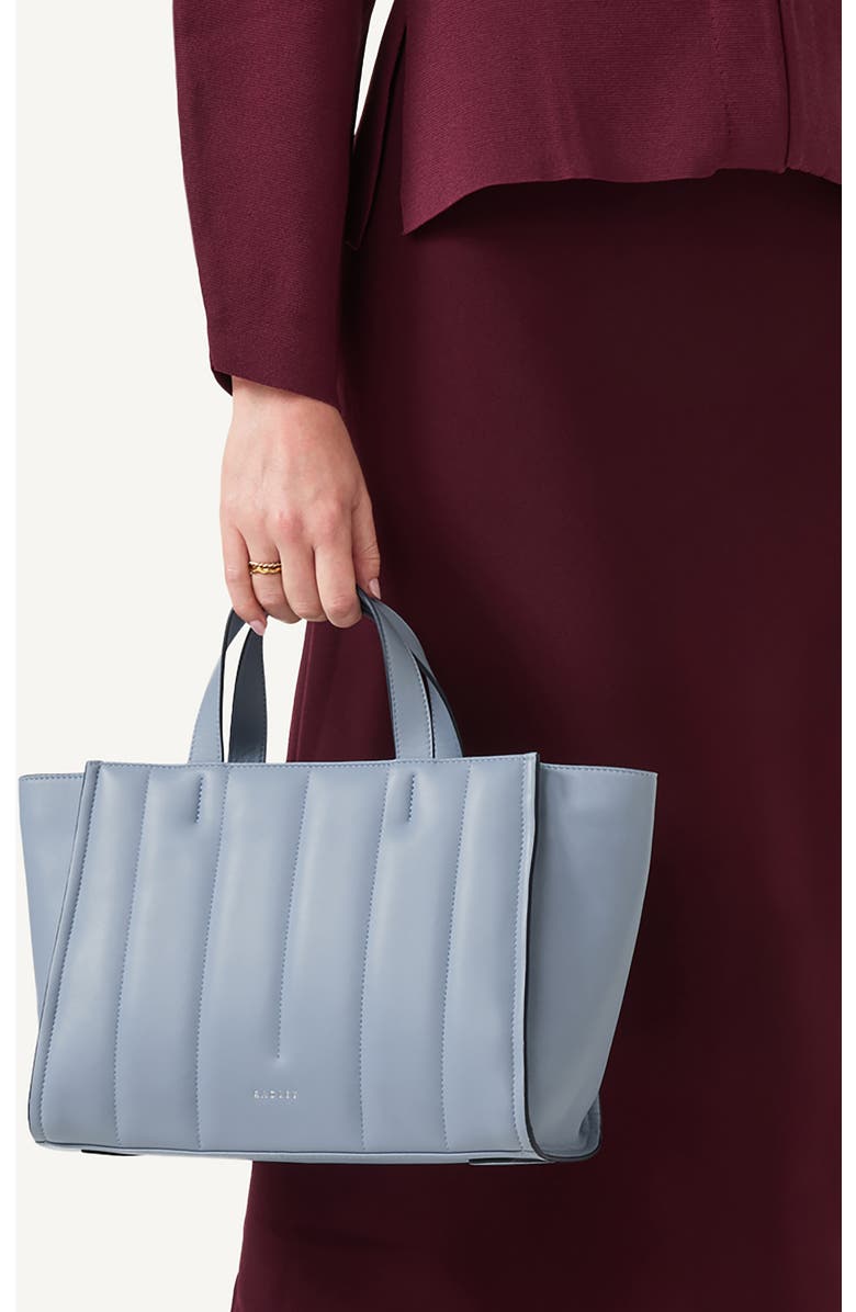 Radley Medium Oak Street Quilted Leather Tote, Alternate, color, Smoke Blue