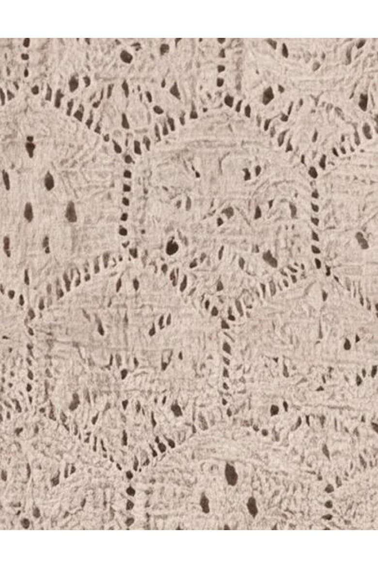 Crochet Cotton Long Sleeve Cardigan, Alternate, color, Ecru White