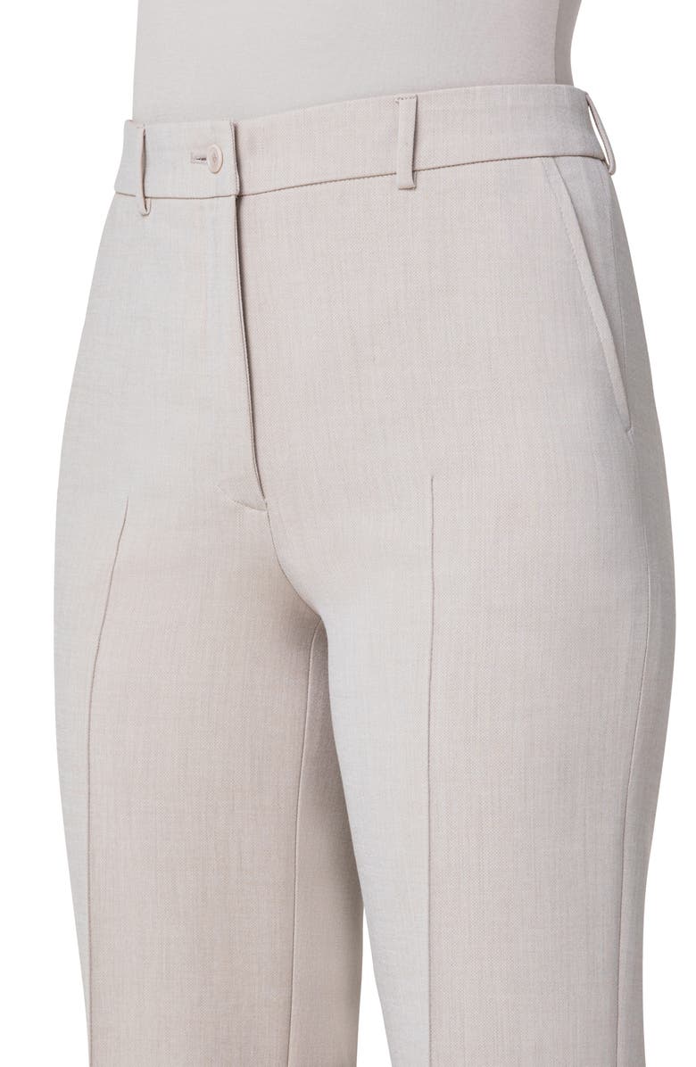 Akris punto Faye Pintucked Bootcut Pebble Crepe Pants, Alternate, color, Sand