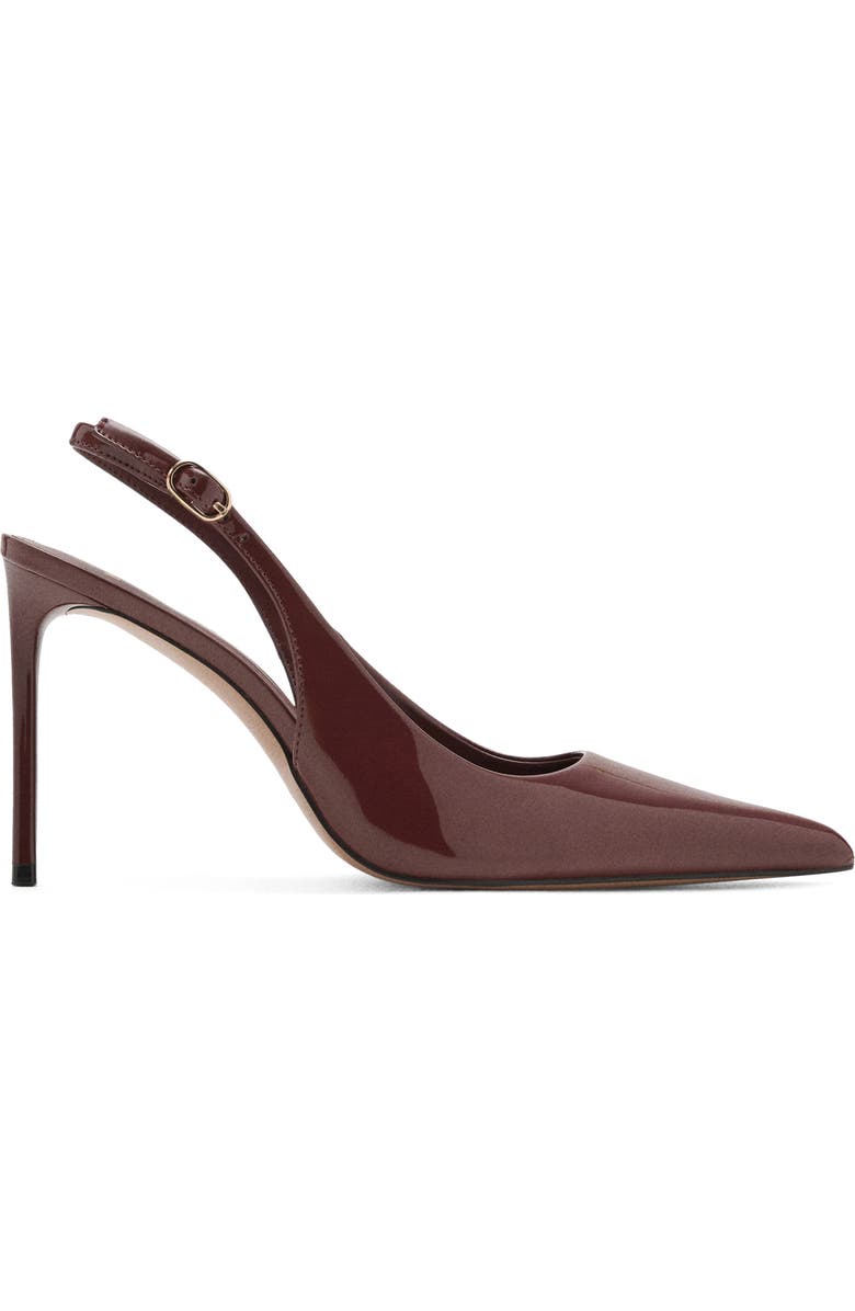 MANGO Slingback Pointed Toe Pump, Alternate, color, Brown