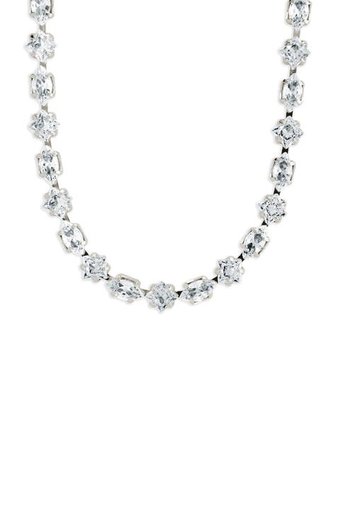 Geo Cubic Zirconia Tennis Necklace