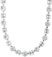 Sterling Forever Geo Cubic Zirconia Tennis Necklace