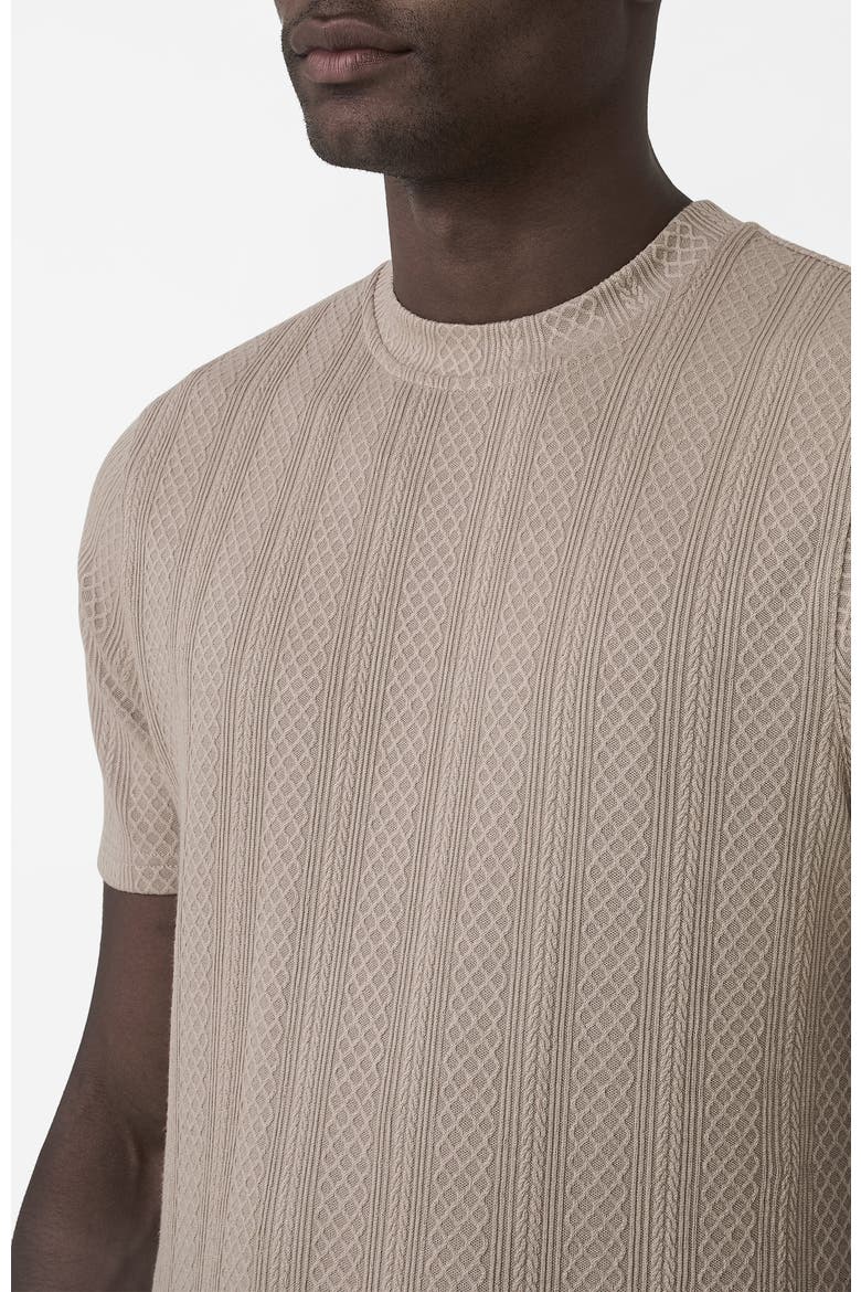 Tanami Textured Stretch Slim Tee, Alternate, color, Light Beige