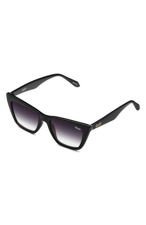 Quay Call The Shots 54mm Gradient Cat Eye Sunglasses In Black