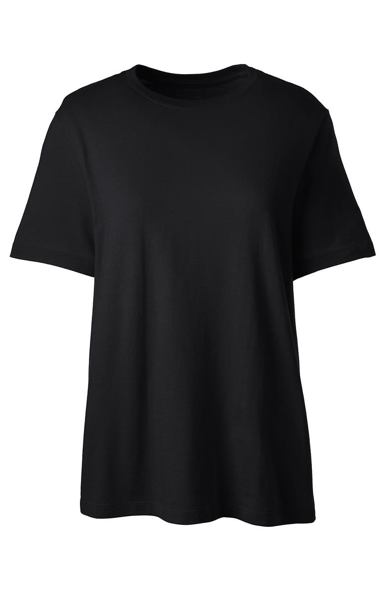 Lands' End School Uniform  Short Sleeve Feminine Fit Essential T-shirt, Alternate, color, Black