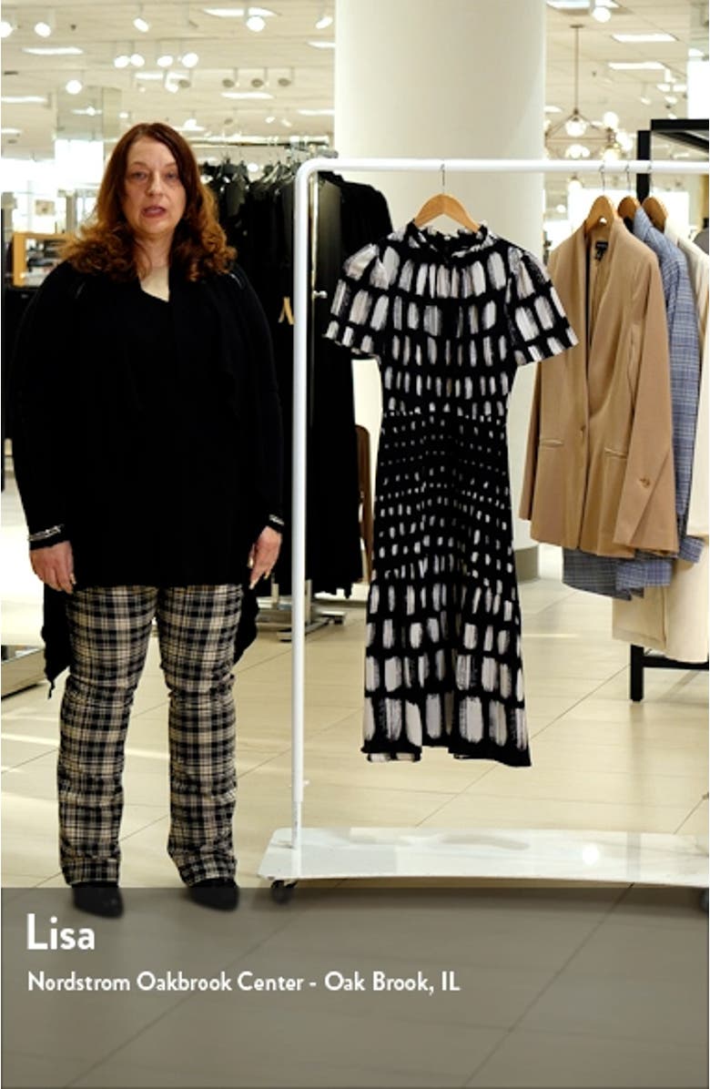 Abstract Print Tiered Midi Dress, sales video thumbnail