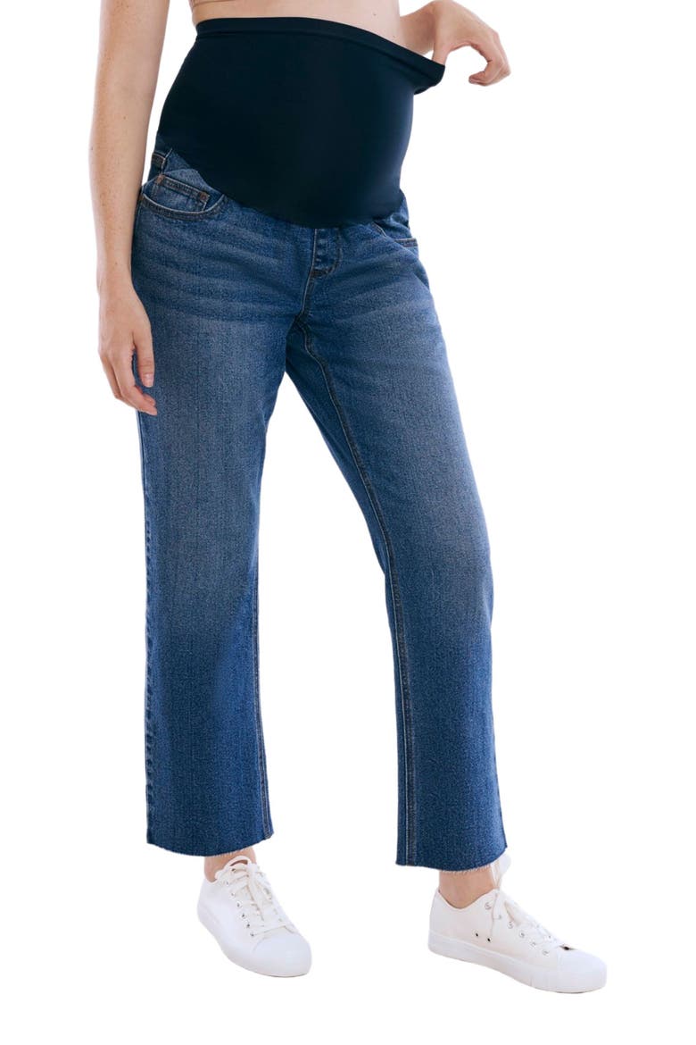 Secret Fit Over the Belly Slim Straight Leg Jeans, Alternate, color, Medium Wash