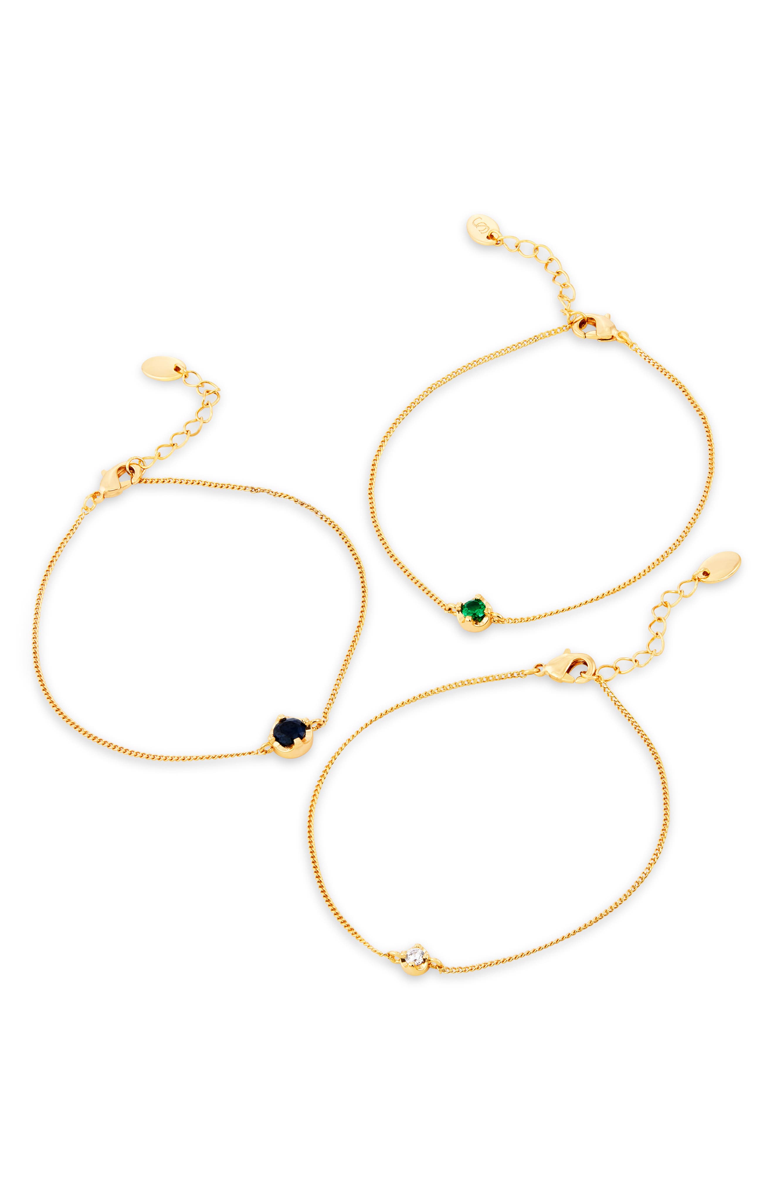 Set of 3 Cubic Zirconia Bracelets
