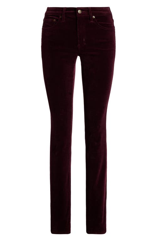 Shop Ralph Lauren Lauren Straight Leg Corduroy Pants In Pinot Noir