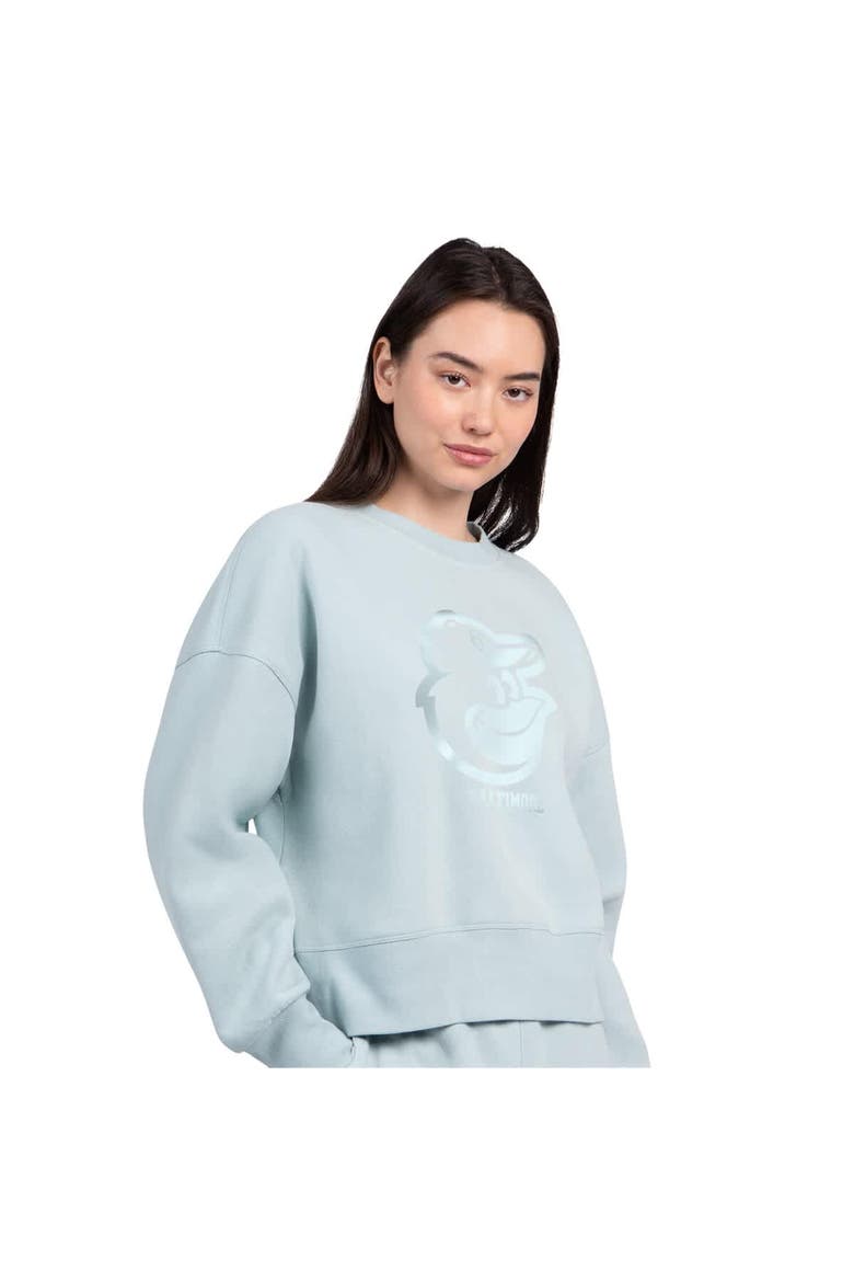 Women's Starter Mint Baltimore Orioles Pastels Boxy Fleece Sweatshirt, Main, color, Mint