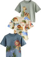 NEXT Kids' Assorted 3-Pack Safari T-Shirts