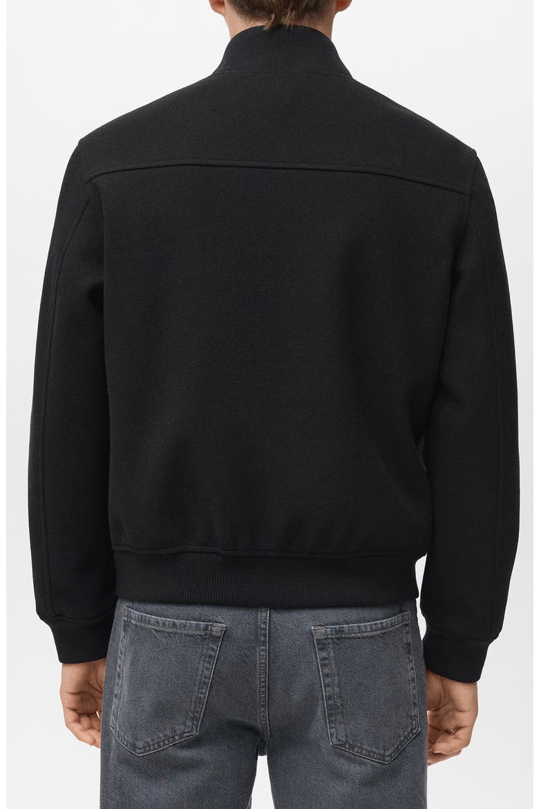 Zip-Up Bomber Jacket, Alternate, color, BLACK