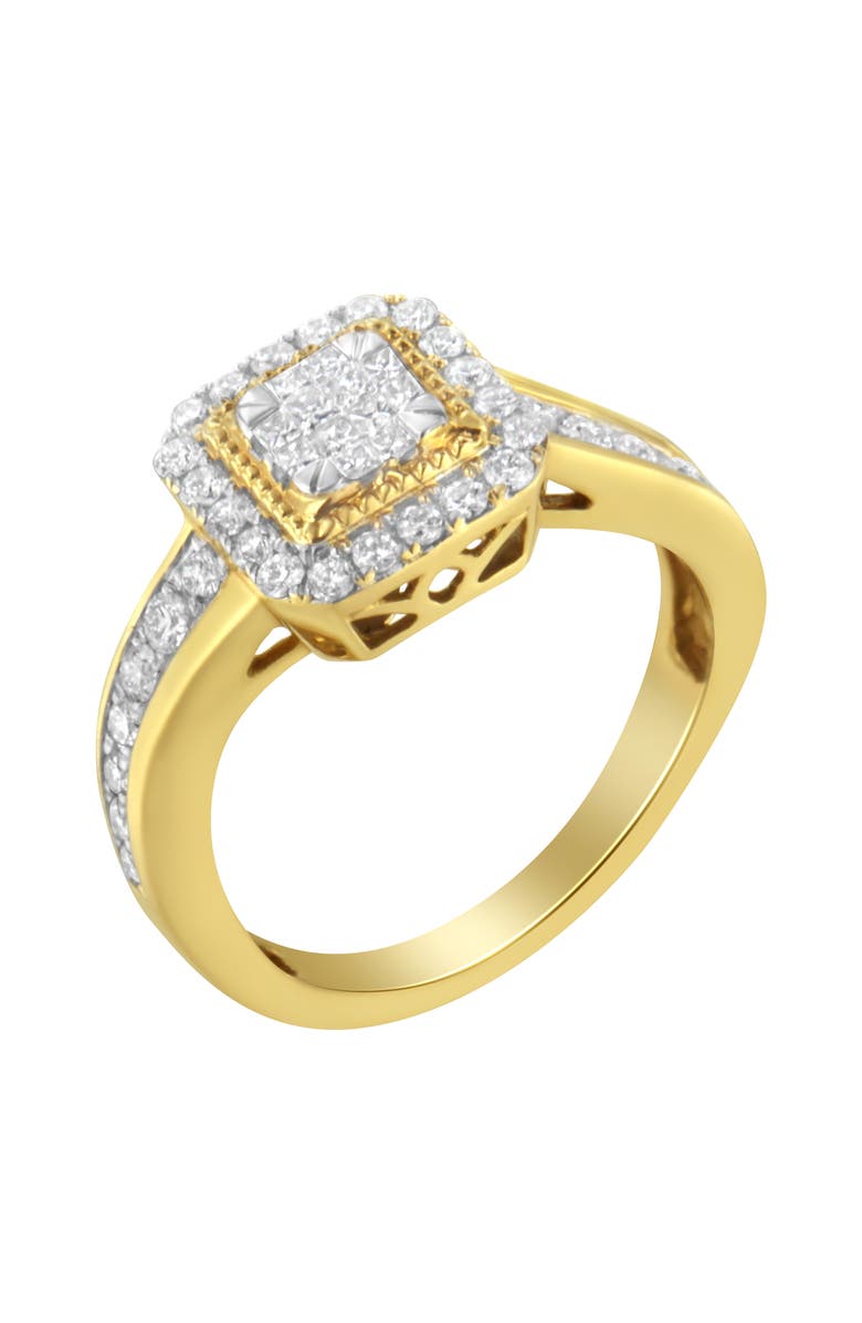 Haus of Brilliance 10KT Yellow Gold 5/8 cttw Diamond Cocktail Ring, Alternate, color, Yellow