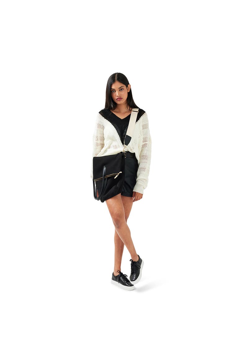 This Moment Oversized V-Neck Knit, Alternate, color, White