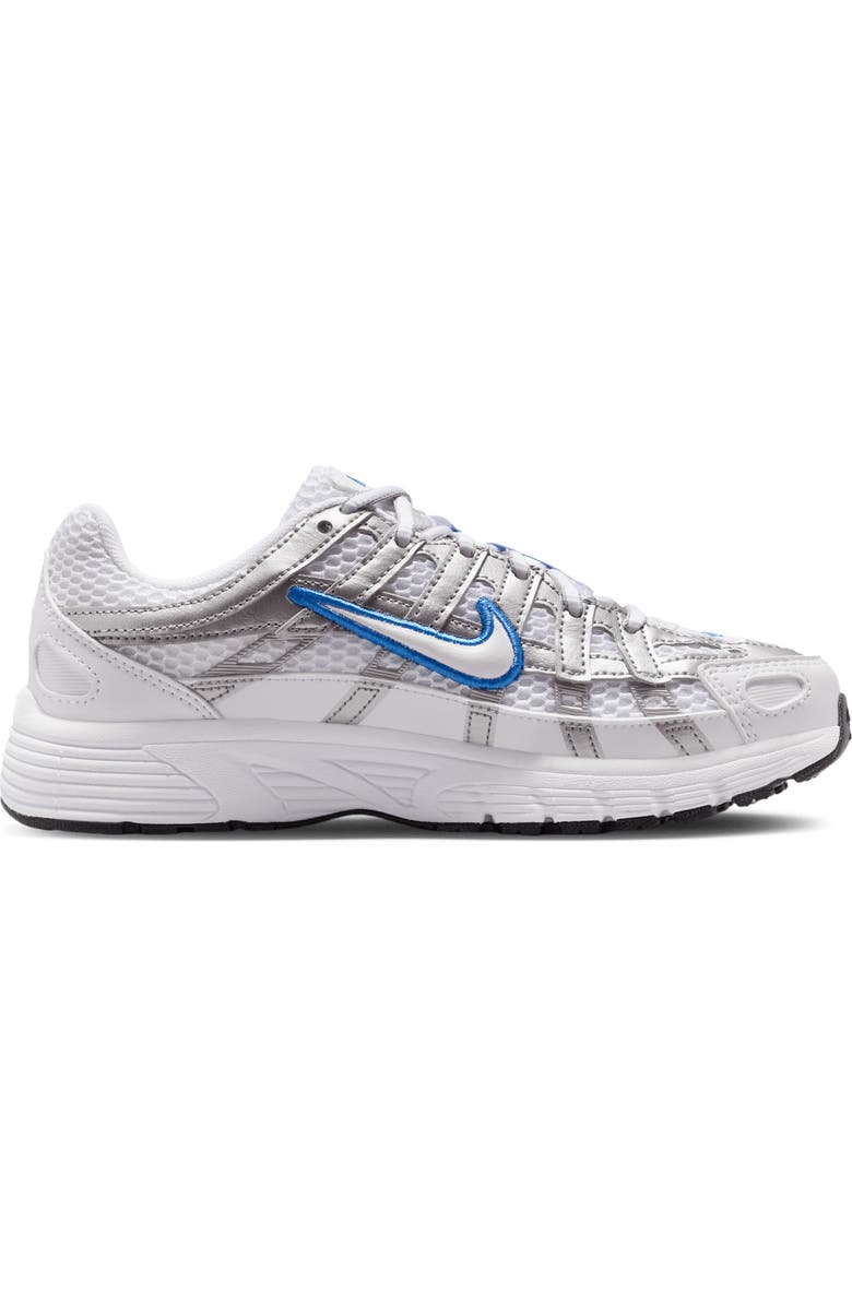 Nike Kids' P-6000 Sneaker, Alternate, color, White/ Blue/ Silver/ White