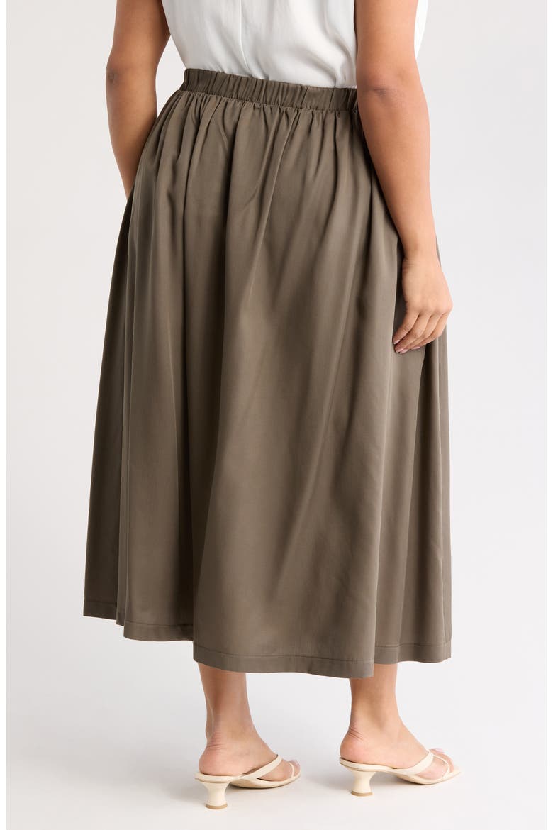 Flared Midi Skirt, Alternate, color, OLIVE