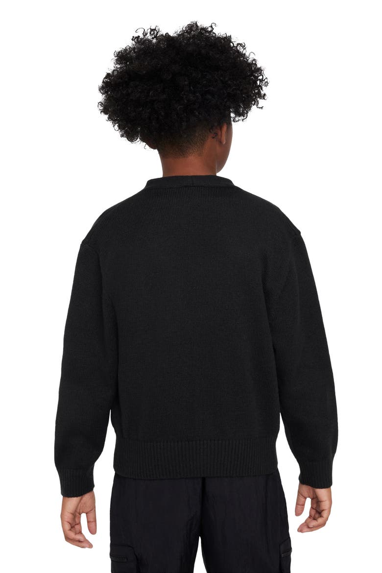 Kids' Sportswear Metro Cardigan, Alternate, color, BLACK