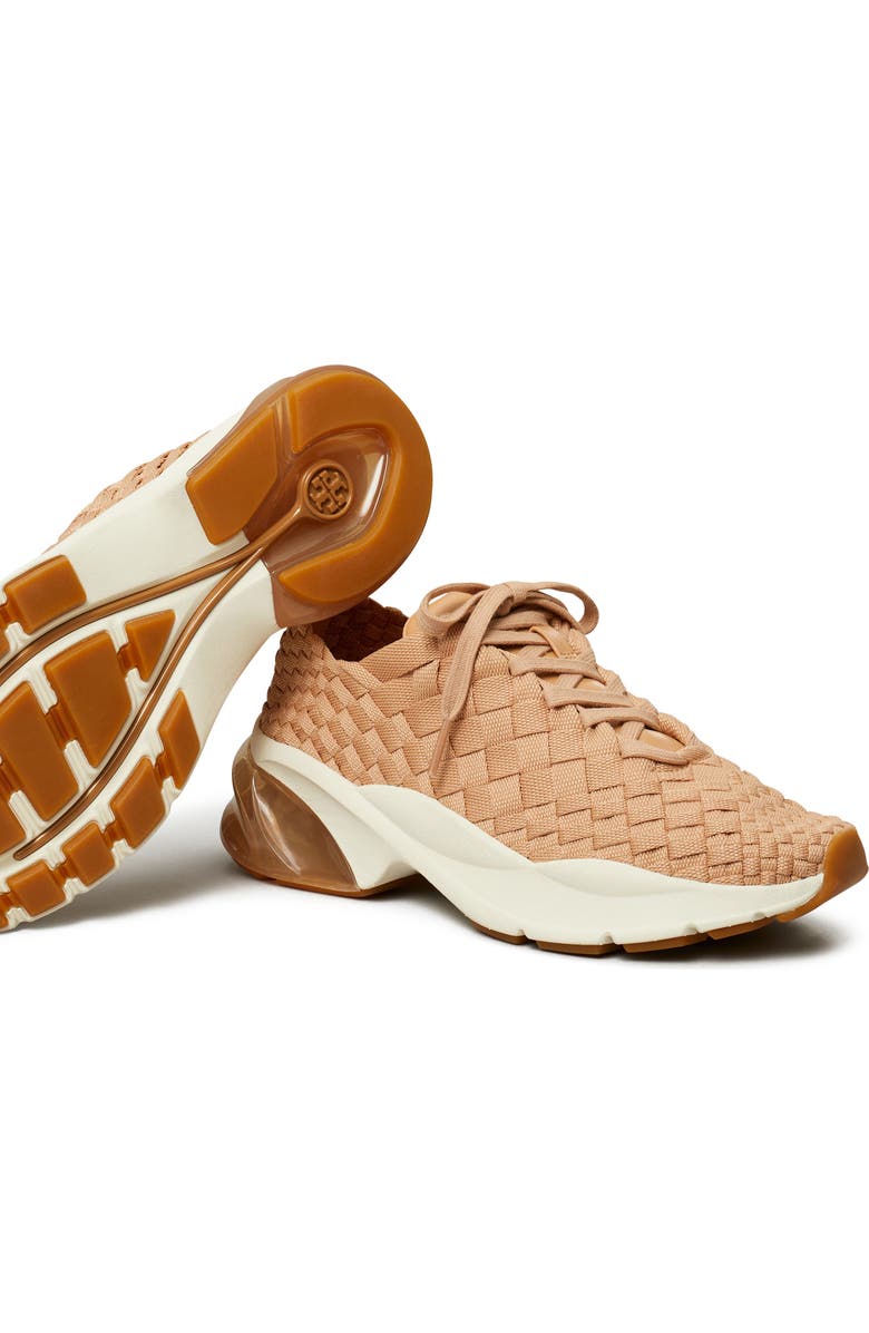 Tory Burch Good Luck Woven Sneaker, Alternate, color, Vintage Blush