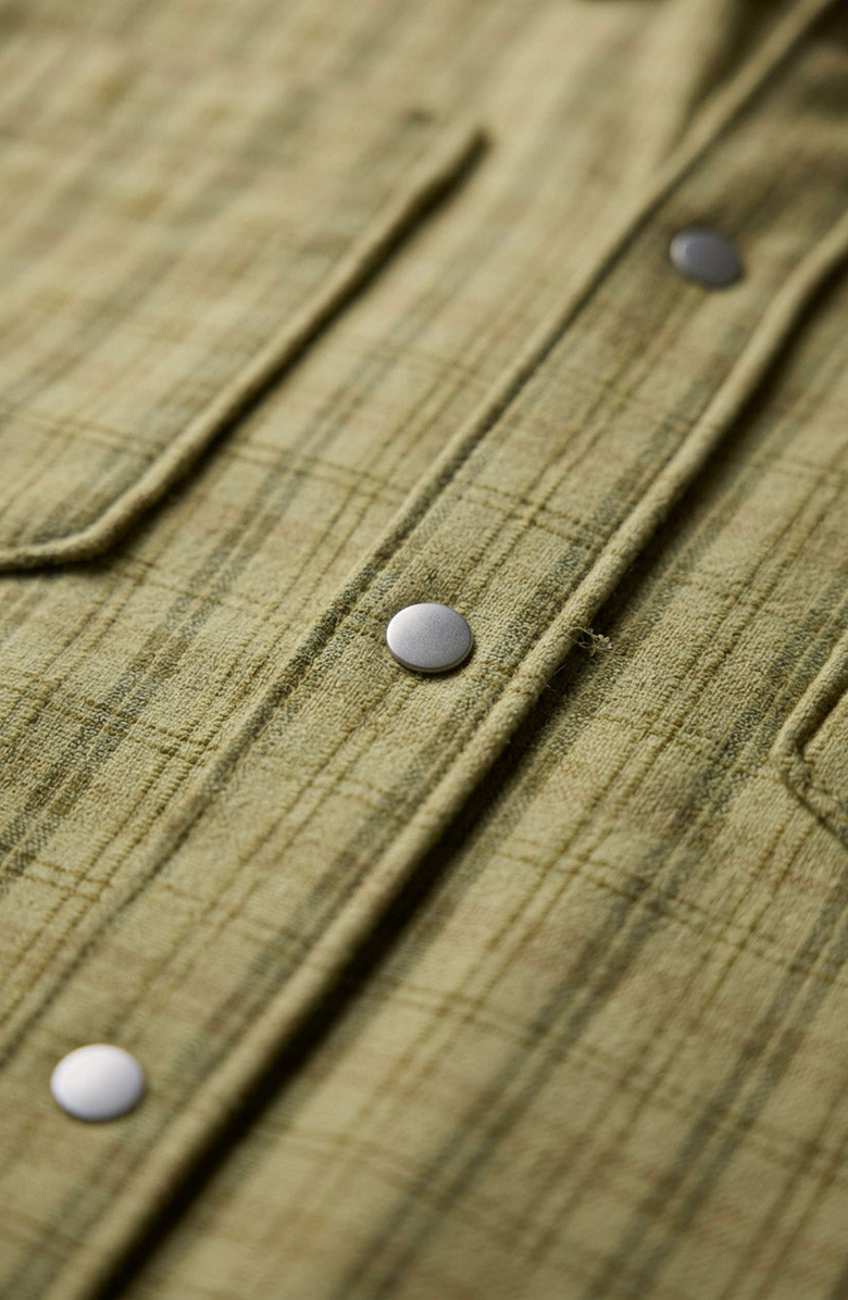 Modenaire Plaid Short Sleeve Shirt, Alternate, color, Olive Green