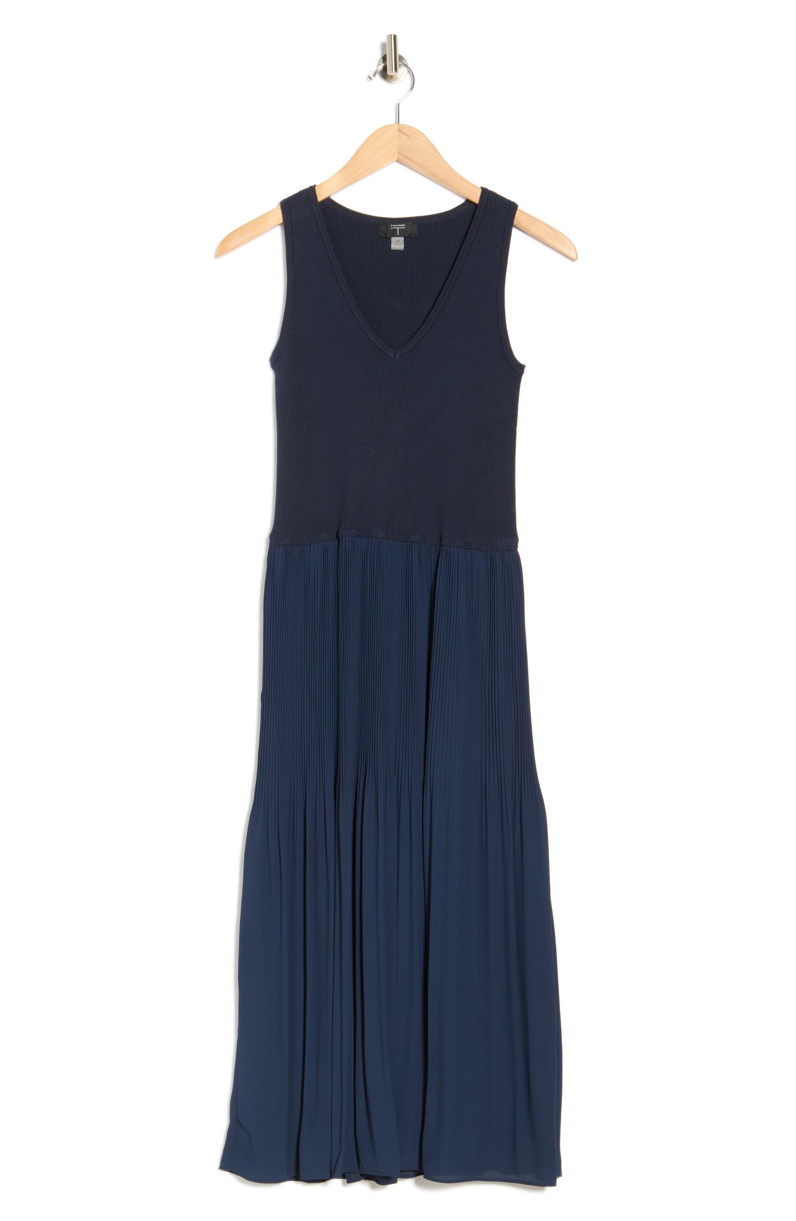T Tahari Tiered Mixed Media Dress