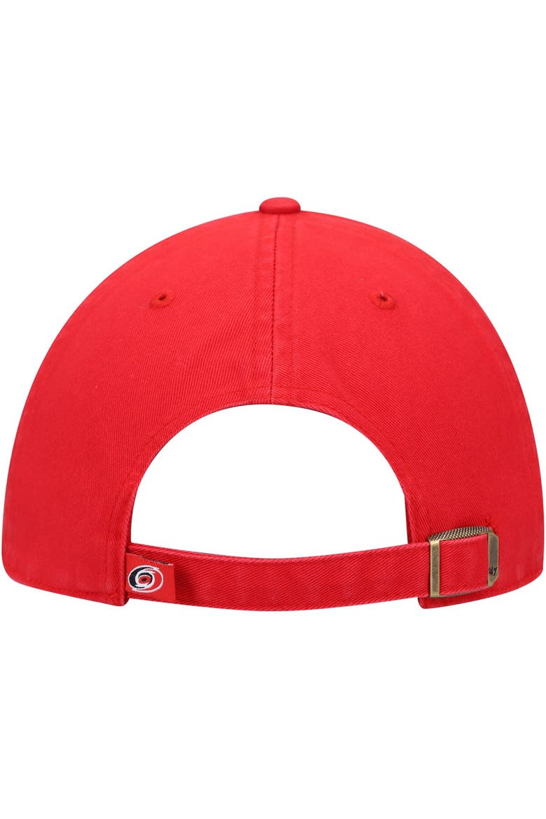 Men's '47 Red Carolina Hurricanes Team Clean Up Adjustable Hat, Alternate, color, Red