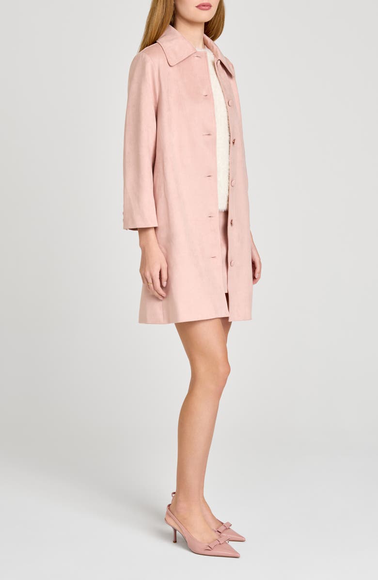 WAYF Madeline Faux Suede Coat, Alternate, color, Pink