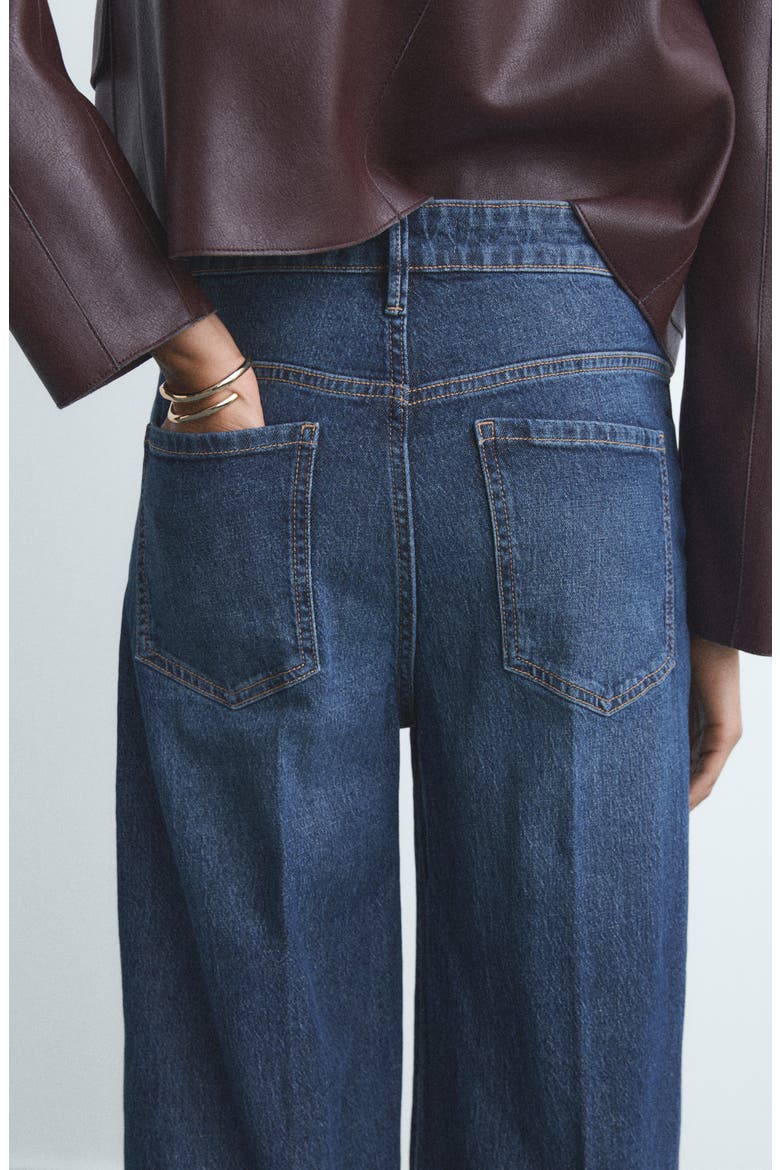 Elise High Waist Wide Leg Jeans, Alternate, color, DARK BLUE