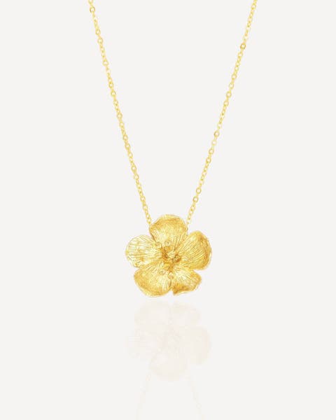 Buttercup Gold Flower Pendant Necklace