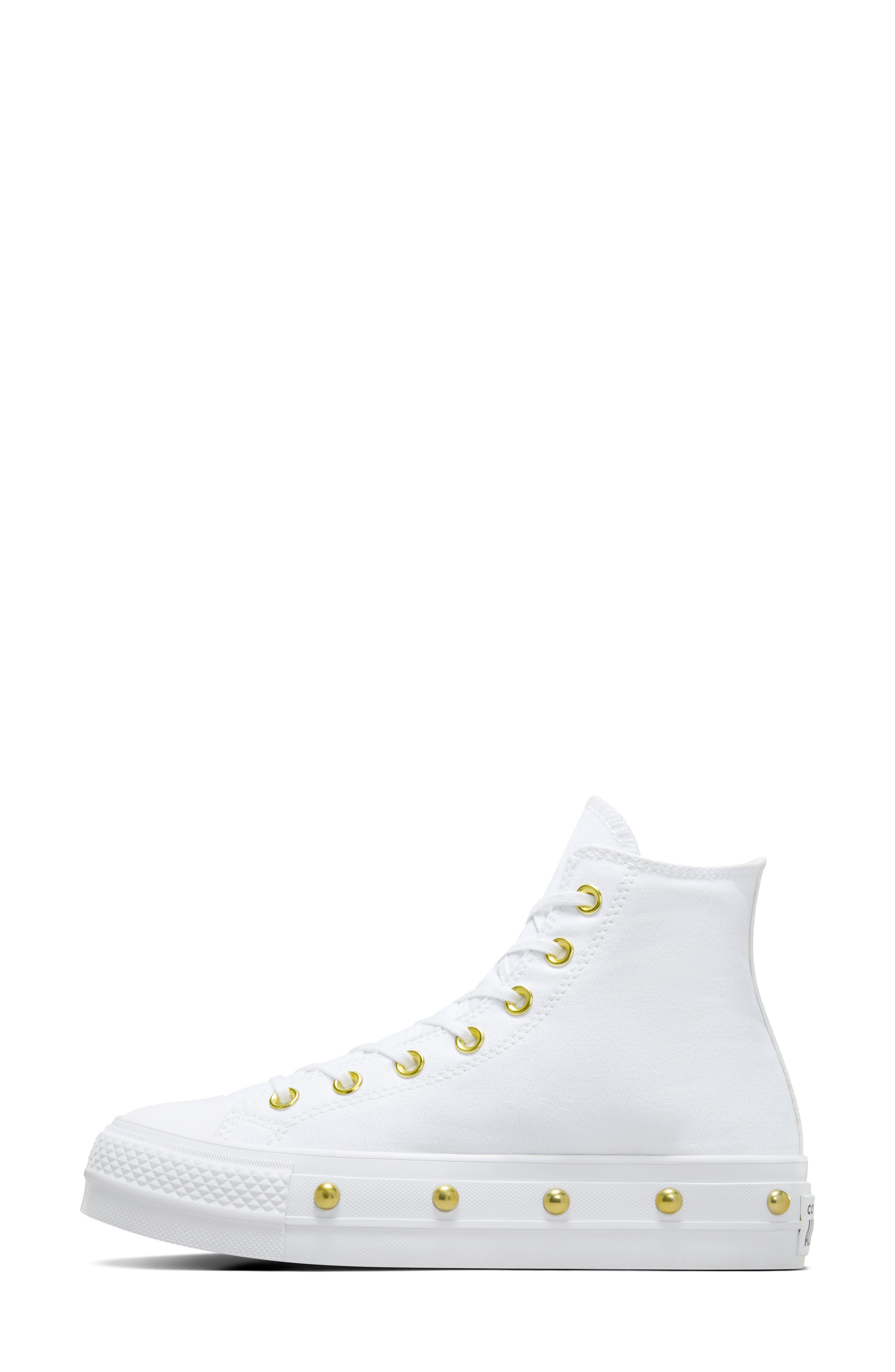 Chuck Taylor® All Star® Lift High Top Platform Sneaker, Alternate, color, WHITE/ WHITE/ GOLD