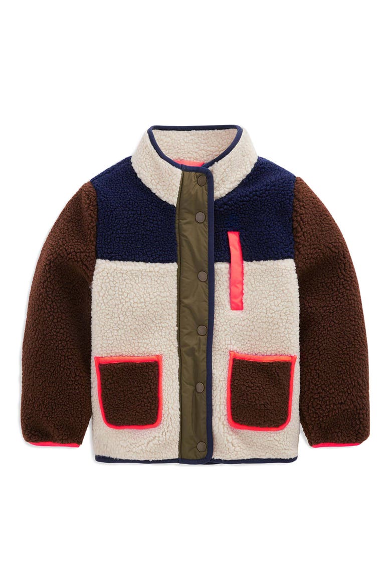 Kids' Fun Mix Recycled Polyester Fleece Jacket, Main, color, BROWN MIX BORG