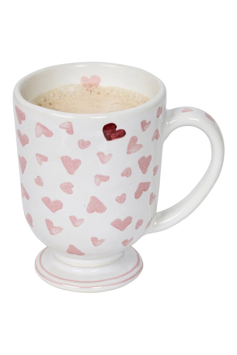 Love You More Footed Mug, Alternate, color, PINK