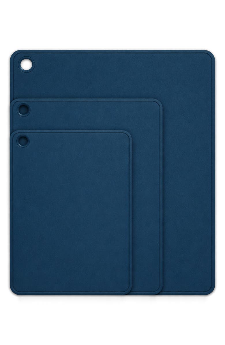 PHANTOM CHEF Set of 3 Assorted Plastic Cutting Boards, Main, color, Navy