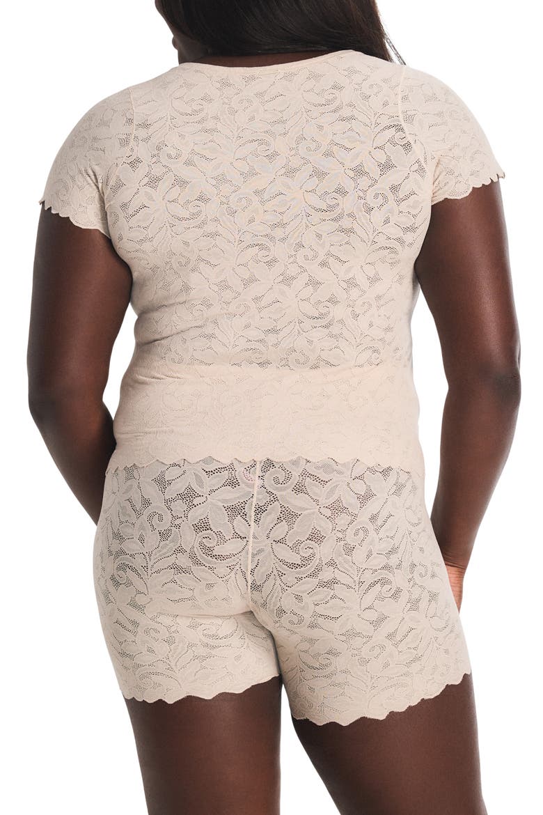 Lacy Dreams Pajama Baby Tee, Alternate, color, HUSH BEIGE