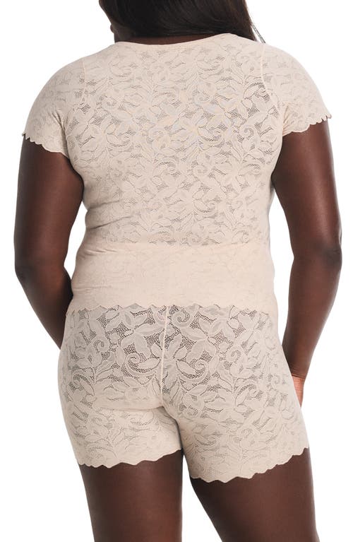 Savage X Fenty Lacy Dreams Pajama Shorts In Neutral
