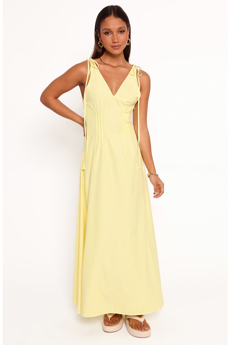 Jayne Pinstripe Maxi Dress, Alternate, color, YELLOW STRIPE
