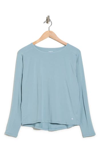 Layer 8 Skyler Long Sleeve Top In Blue