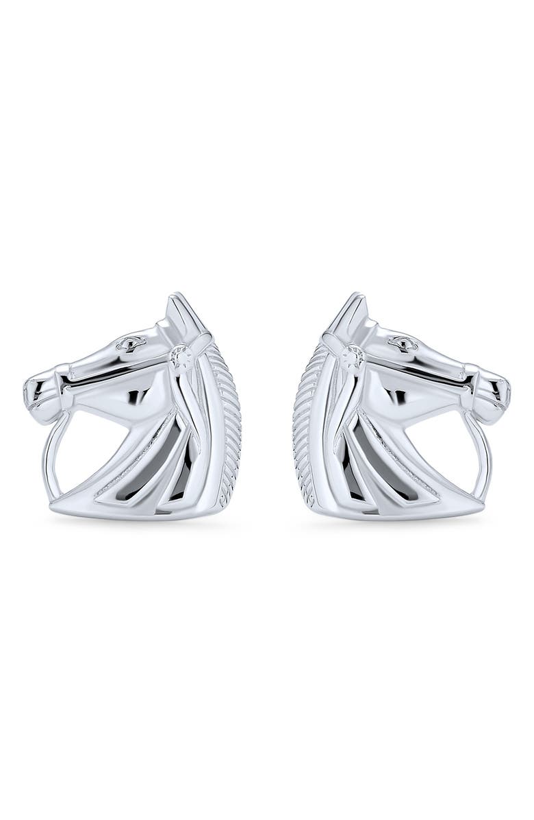 BLING JEWELRY Sterling Silver In The Saddle Studs, Main, color, Silver