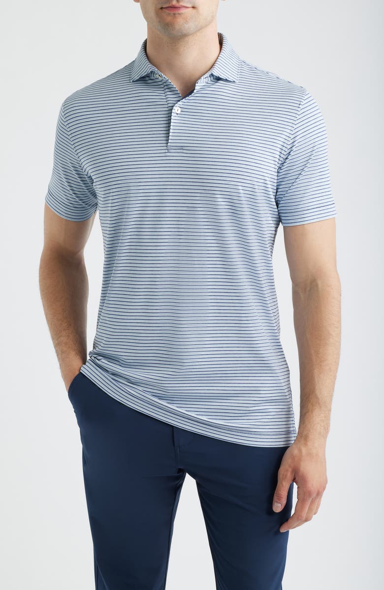 Peter Millar Alda Performance Jersey Golf Polo, Main, color, Navy