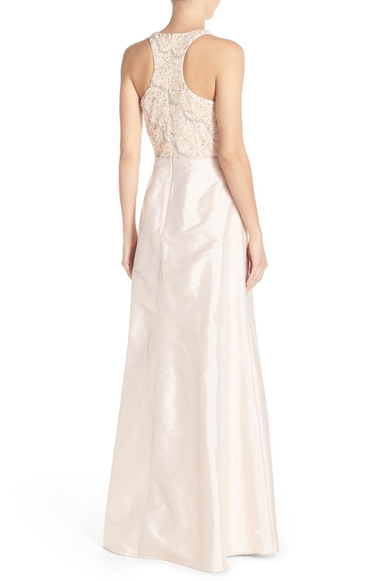 Embellished Taffeta Ballgown, Alternate, color, LIGHT CHAMPAGNE