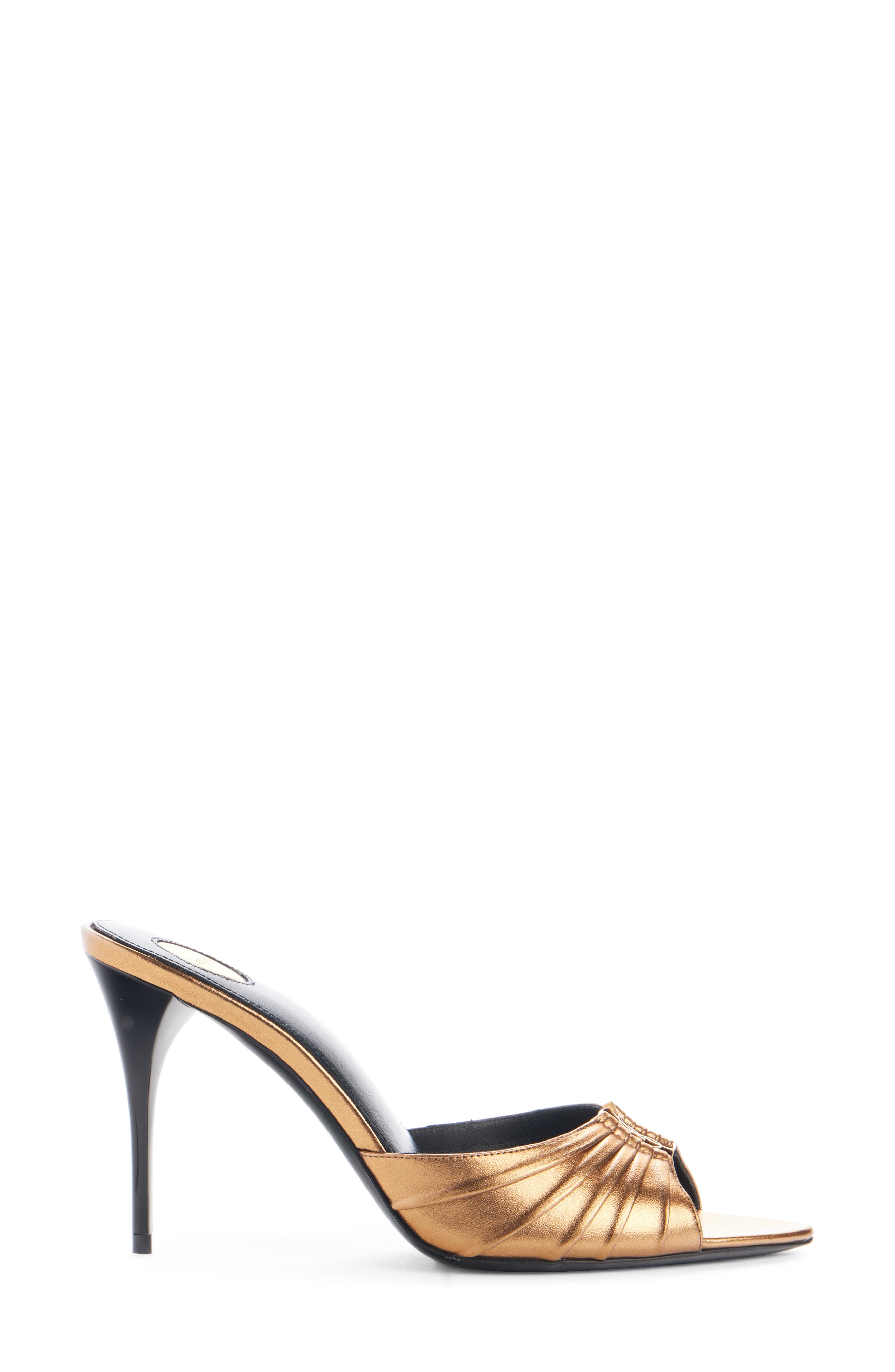 Babylone Slide Sandal, Alternate, color, METAL PERSIAN