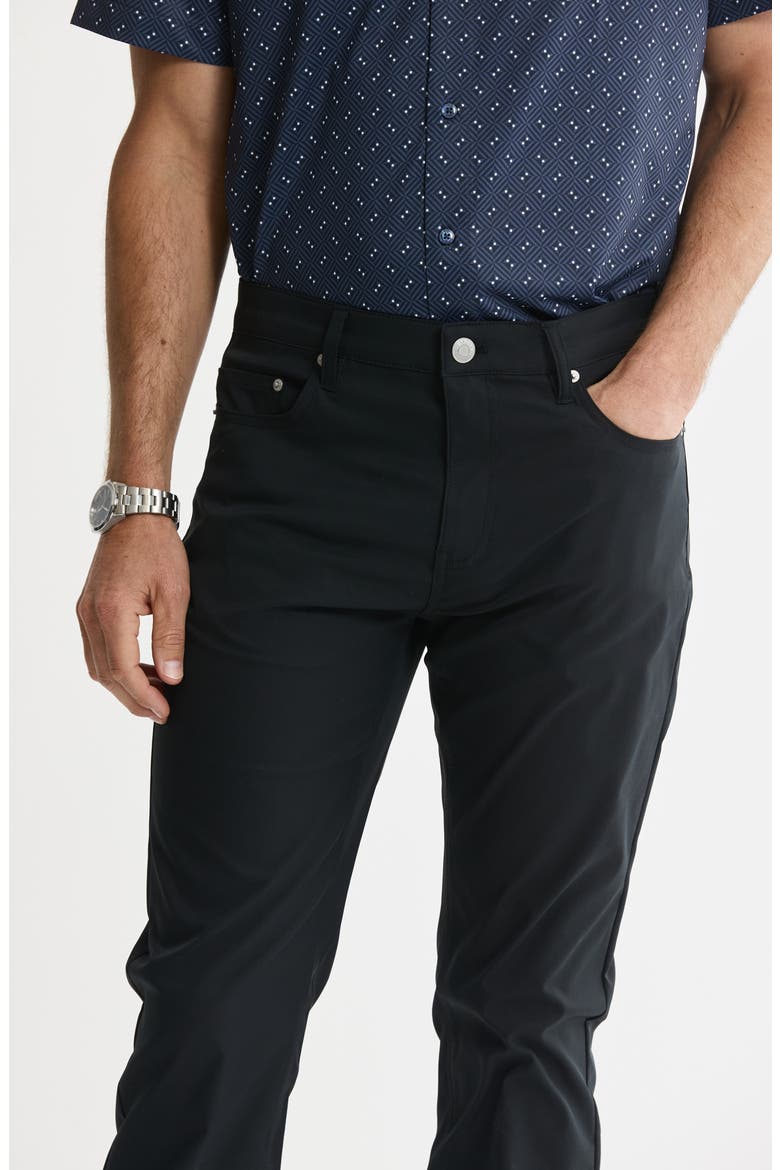 Straight Leg Stretch 5-Pocket Pants, Alternate, color, BLACK