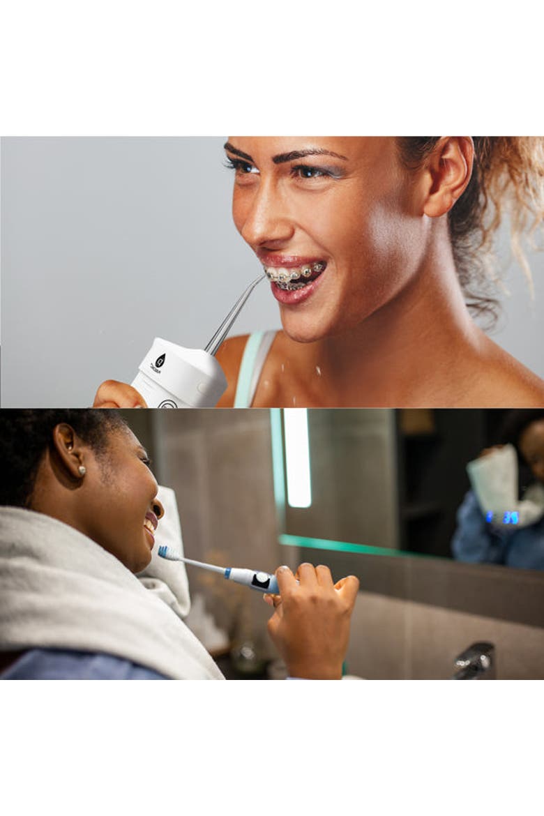 Collapsible Water Flosser & Portable Toothbrush, Alternate, color, Multicolor