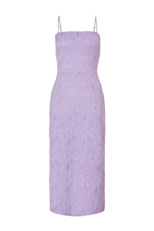 Quiz Lace Strappy Maxi Dress In Lilac