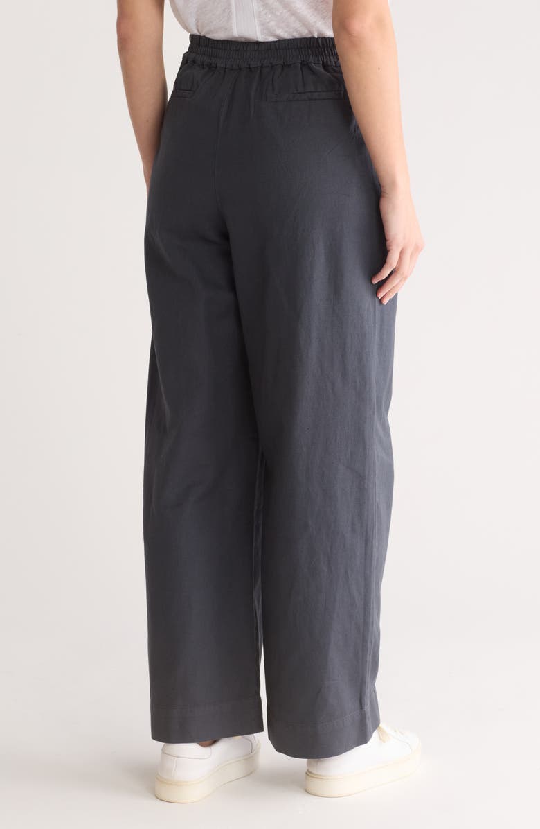 Faherty Marin High Waist Wide Leg Cotton Canvas Pants, Alternate, color, 