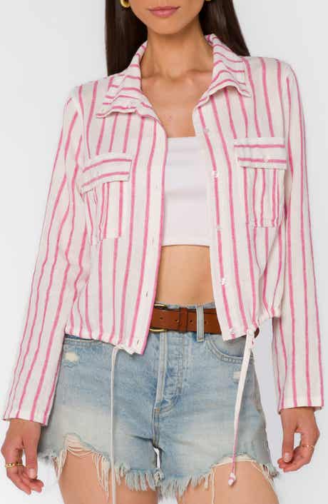 VELVET HEART Seren Crop Utility Linen Blend Jacket